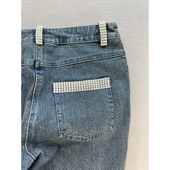 Basix II Women's Skimmer Length Folded Hem Jeans Size 6 - Picture 14 of 14